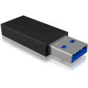 Raidsonic ICY BOX adapteris USB 3.1 (Gen 2), IB-CB015, 10 Gbit/s, melns, USB-C sievie&scaron;u, USB-A vīrie&scaron;u