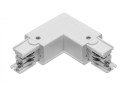 &Uuml;hendus L 90&deg; 3-ahelalise X-RAIL-i jaoks, 101x101mm, v&auml;line, valge