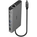 Lindy dokas stotis 43323, 1 x HDMI, 1 x RJ45, 2 x USB-C, 2 x USB 2.0, 1 x Audio-Out, 1 x DisplayPort, 1 x SD kortelių lizdas