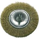 Proline Проволочная щетка 5328304, 100mm, 6mm, совместима с прямыми шлифмашинами, дрелями, дисковая щетка с латунными щетинами