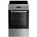 Beko FSM57300GX Brīvi stāvo&scaron;s plīts, 55L, 4 zonas, 1200W, 1700W, elektriskais, nerūsējo&scaron;ais tērauds
