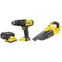 Stanley triecienurbjma&scaron;īna/triecienskrūvgriezis SFMCK219D1-QW, 18V, 2Ah, 1 akumulators, 1 lādētājs, 1 vakuuma sūcējs, 400/1500 RPM