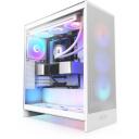 Nzxt Korpus H7 Flow RGB CM-H72FW-R1, 3x120mm esiventilaatorit, 10 ventilaatori mahutavus, 2x USB-A, 1x USB-C