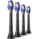 Philips Elektrilise hambaharja pea HX6054/88, 4 tk, must, ekstra pehmed harjased, 3 kuu vahetus