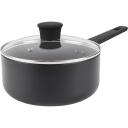 Russell Hobbs Kastrul RH028412EU7, 20cm, 1l, must, alumiinium, mitte kleepuv, kaanega, Shield, sobib k&otilde;ikidele pliitidele