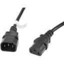 Lanberg Toitekaabel IEC 320 C13 - C14 CA-C13E-11CC-0030-BK, 3 m, C13, C14, VDE sertifitseeritud, must