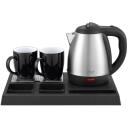 Adler Viesnīcas tējkanna AD 1354, 1.2 L, 1500 W, melna, tērauda, 2 krūzes 320 ml, automātiskā izslēg&scaron;anās
