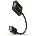 Axagon adapteris RVD-VGN DP į VGA, 0.15m, 1 x 15pin D-sub, 1 x DisplayPort, juodas