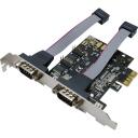 Logilink Sērijas adapteris PC0031, 2xRS-232, PCIe, 1Mbps, Plug and Play, zaļ&scaron;