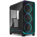 Fractal Design Korpuss FD-C-MES3A-03, 50.7cm, 22.9cm, 43.3cm, 9.1kg, 2x2.5&rdquo;, 7, RGB apgaismojums, 3x140mm ventilatori