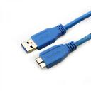 Sbox USB 3.0 A. -> Micro USB 3.0 B. M/M 1,5m USB30-MICROUSB, 1xUSB A M, 1xmicroUSB 3.0 B M, 5 Gbit/s, 5mm, niķelis, zila