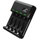 Green Cell GC VitalCharger akumulatoru lādētājs GRADGC01, 1,5 V, 0,5 W, 1,2 A, 4 akumulatori, AA, AAA, USB-C, Micro USB