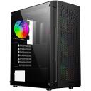 Gembird Datora korpuss CCC-FC-400X, 350mm, 200mm, 440mm, 4.4kg, Tempered glass, SPCC, Midi Tower, RGB, 2xUSB 3.0, 4x2.5" bays