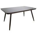 Besk Aia laud 9126257, 165cm x 100cm, pruun, metallraam, klaaspind, 1 tk