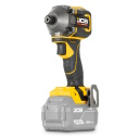 JCB JCB-18PID-230 Professional 18V be&scaron;epetėlinis smūginis suktuvas sunkiems sukimo darbams 230Nm 1/4colio hex greito keitimo griebtuvas 4+1 režimai