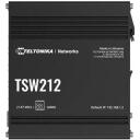 Teltonika pārvaldāms komutators TSW212 8 Gigabit porti, 2 SFP porti, 20 Gbit/s, IP30, DHCP klients, VLAN atbalsts