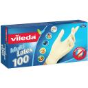 Vileda &Uuml;hekordsed kindad 179652, 100 tk, lateks, S/M, CE, WEEE, mustusekindlad, veekindlad, kemikaalidele vastupidavad
