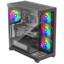 Xilence Korpus XG171, Midi Tower, 485mm, 245mm, 520mm, 7x2.5", 2x3.5", 9 laienduspesa, RGB ventilaatorid
