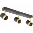 Laevalgusti ORIO, 43,0x5,5x14cm, IP20, 3*GU10, max. 50W, must/kuldne; OS-ORI-3GU10-10