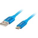 Lanberg USB Micro kuni USB-A 2.0 kaabel CA-USBM-20CU-0018-BL, 1.8 m, Sinine, QC 3.0