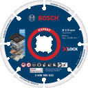 X-LOCK Dimanta disks Metalālam 115mm, Mazām leņķa slīpma&scaron;īnām EXPERT DIAMOND METAL WHEEL GRIEZĒJDISKS, 2608900532, BOSCH