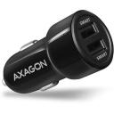 Axagon Auto Laadija PWC-5V5 24W, 2x USB-A 5V/2.4A, toiteadapter, 12-24V, must, kiire laadimine, OCP, OVP, OTP, OSP