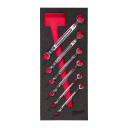 RADZIŅATSLĒGU PUTU IELIKTŅU KOMPLEKTS, 6 PC FLARE NUT SPANNER FOAM INSERT SET, 4932493628 MILWAUKEE