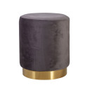 Kāju soliņš LA PERLA D35xH42cm, materiāls: samta audums, krāsa: pelēks 84606 Allit