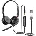Onikuma X81 spēļu austiņas X81 Black, 16 &Omega;, 115 dB, 1,8 m, 40 mm, 20 Hz-20 kHz, 3,5/USB, omnidirekcionalais mikrofons