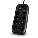 Cyberpower P0820SUF0-FR pārsprieguma aizsargs, 8 AC 200-250 V, 1.8 m, CE, RoHS, slēdzis, LED indikatori