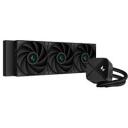 Deepcool Vedelik CPU jahutus LS720S ZERO DARK R-LS720-BKNNMM-G-1, 85.85 cfm, 500-2250 rpm, 3 ventilaatorit, lekkimise tehnoloogia