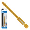 Klaasi ja keraamika puur 6mm HEX GEKO G39701F, Volframkarbiid, 1/4" HEX vars