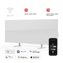 Smart premium infrared and convection heater up to 30 m² 700W 11 mm tempered glass panel with Wi-Fi 110×40×4 cm white AGH0001S Aeno