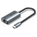Vention USB-C į Gigabit Ethernet adapteris 0.15M, 1 USB prievadas, 1 RJ-45 prievadas, greitas Gigabit perdavimas
