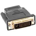 Lanberg adapter HDMI (F) -> DVI-D (M)(24+1) Dual Link, must, HDMI High Speed Ethernetiga, HDMI A emane, DVI-D 24pin isane