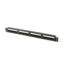 Digitus 19" 24-port patch paneel DN-91524U-1, RAL 9005, 24, 19", 1U, CAT 5e, RJ-45, varjestamata