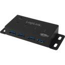 Logilink USB 3.0 mezgls UA0149, 4x USB 3.0, 5 Gbit/s, strāvas adapteris iekļauts, karstā pieslēg&scaron;ana