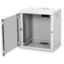 Digitus Sienas skapis DN-19 12-U, 62.4cm, 60cm, 45cm, RAL 7035, IP20, 100kg, Plexiglass durvis