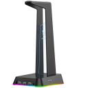 Onikuma statīvs austiņām ST-2B RGB, 384g, <250mA, 3xUSB2.0, 3.5mm, RGB apgaismojums, 1.5m kabelis