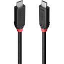 Lindy USB4 37001 1m 240W Type C kabelis, 40Gbps, juodas, 2 Type C vyri&scaron;ki jungtys