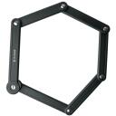 Manta Segmented Folding Bike Lock XR00FL01, 85cm, 8.5mm, rūdīts SS400 tērauds, 0.74kg, atslēgas slēdzene, melns