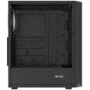 Natec FURY SHOBO KORPUSS SH4 RGB MIDI TORNEI AR LOGU, NFO-2153, 2x2.5, 2x3.5, 1x120mm, 1xUSB 2.0, 2xUSB 3.2, melns