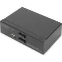Digitus KVM l&uuml;liti DS-12870, 3840 x 2160, 2xUSB, 3.5mm heli sisenemine/v&auml;ljumine, metallkorpus