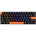 Baracuda Mehāniskā Tastatūra DOLPHIN-B-BLUE, 61 taustiņi, USB, melna, zili slēdži, apgaismojums, anti-ghosting 22 taustiņiem