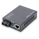 Digitus mediju pārveidotājs DN-82020-1, 10/100M RJ45 ports, 1310nm, līdz 2km, SC duplex