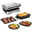Tefal OptiGrill 4in1 GC774D30 kontaktinis grilis, 1 zona, 9 programos, nuimamas plok&scaron;tės, nuimamas la&scaron;ų indas, lengva valyti