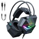Onikuma Austiņas X20 Black (N), 32&Omega;, 50mm, 103dB, 2.2m, USB, 3.5mm, 20Hz&ndash;20KHz, Omnidirekcionāls mikrofons, RGB apgaismojums