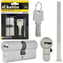Keltin Цилиндр замка K02672, 30/30 мм, алюминий, ZnAl, 3 ключа, 25 000 циклов, винт для крепления в комплекте