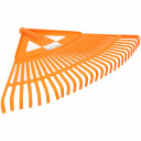 Grėblio formos ventiliatoriaus formos oranžinis, plastikinis, 590 mm, be rankenos