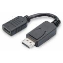 Digitus DisplayPort adapter AK-340400-001-S, 15cm, HDMI A Naine, must, video